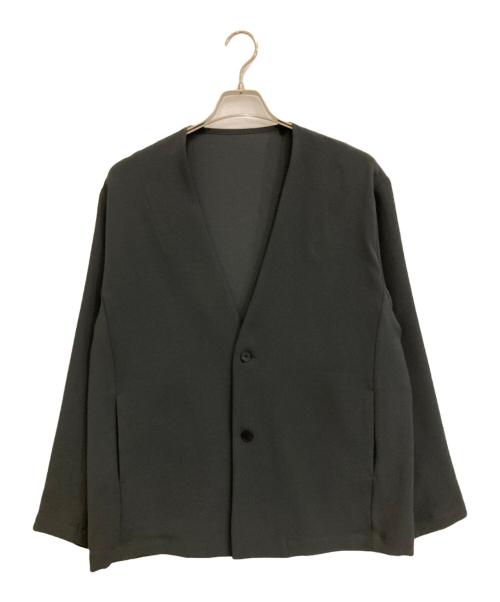 A + TOKYO（エープラス トウキョウ）A + TOKYO (エープラス トウキョウ) ノーカラージャケット 244453001 グレー サイズ:SIZE 1の古着・服飾アイテム