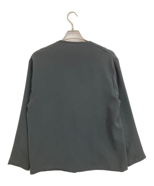 A + TOKYO（エープラス トウキョウ）A + TOKYO (エープラス トウキョウ) ノーカラージャケット 244453001 グレー サイズ:SIZE 1の古着・服飾アイテム