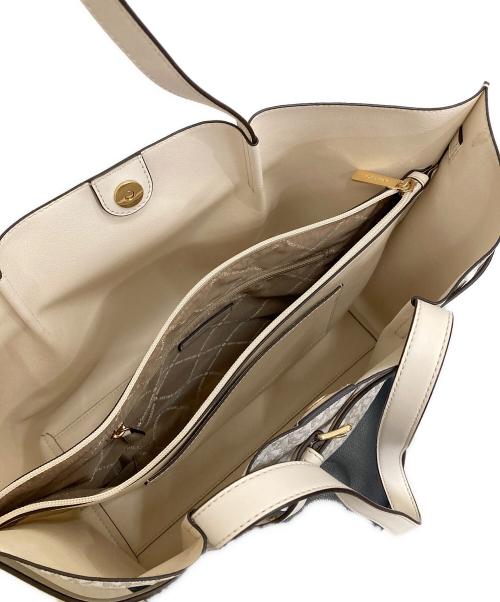 MICHAEL KORS（マイケル・コース）MICHAEL KORS (マイケルコース) モノグラムトートバッグ ホワイトの古着・服飾アイテム