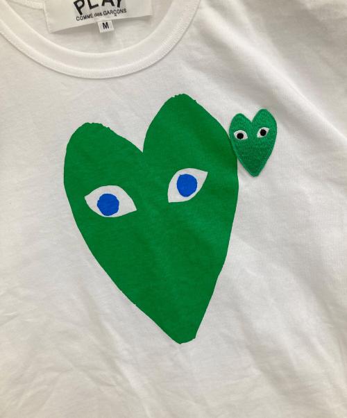 PLAY COMME des GARCONS（プレイコムデギャルソン）PLAY COMME des GARCONS (プレイコムデギャルソン) Printed Heart T-Shirt ホワイト サイズ:Mの古着・服飾アイテム