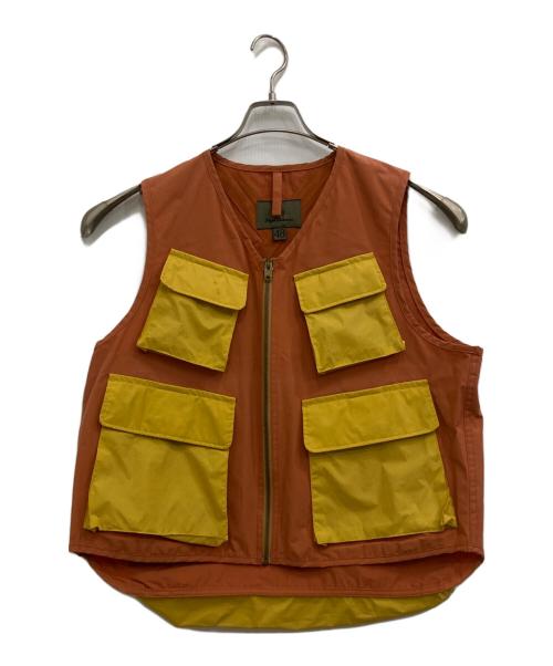NIGEL CABOURN（ナイジェルケーボン）NIGEL CABOURN (ナイジェルケーボン) ARMY MULTIPOCKET VEST オレンジ×イエロー サイズ:48の古着・服飾アイテム