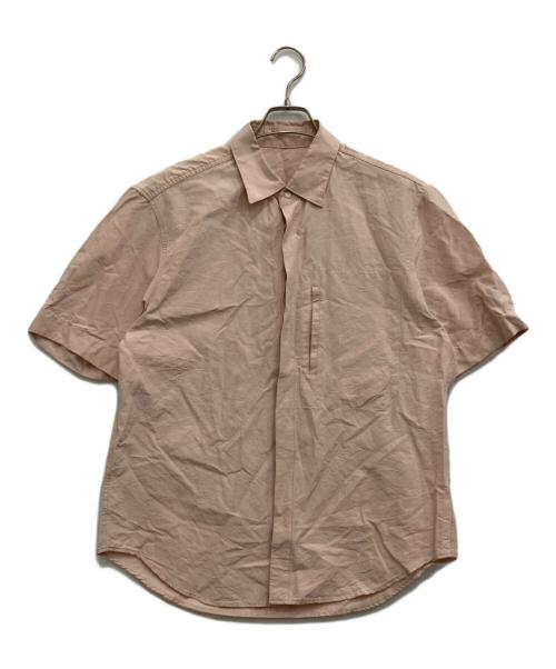 IRENISA（イレニサ）IRENISA (イレニサ) FLY FRONT SHORT-SLEEVED SHIRT ピンク サイズ:2の古着・服飾アイテム
