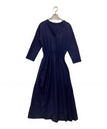 Noble（ノーブル）の古着「7分袖ワンピース」｜ネイビー