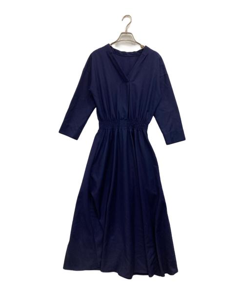 Noble（ノーブル）Noble (ノーブル) 7分袖ワンピース ネイビー サイズ:表記無しの古着・服飾アイテム