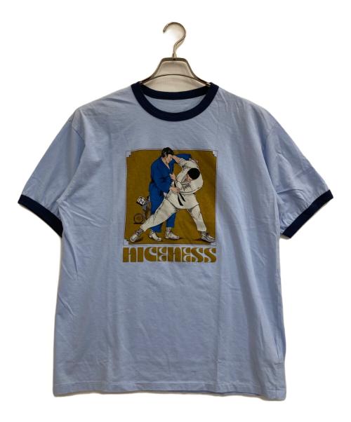 NICENESS（ナイスネス）NICENESS (ナイスネス) 柔道リンガーTee スカイブルー サイズ:Lの古着・服飾アイテム