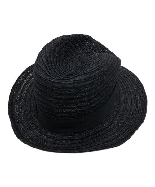 BORSALINO（ボルサリーノ）BORSALINO (ボルサリーノ) ストローハット ブラック サイズ:Mの古着・服飾アイテム