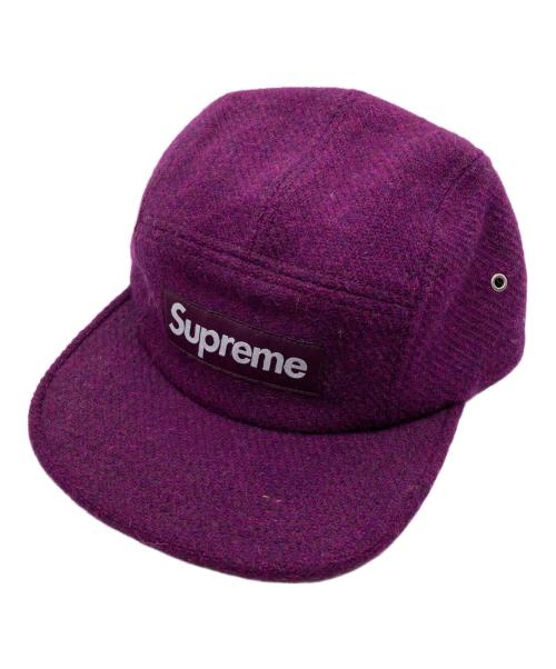 SUPREME（シュプリーム）SUPREME (シュプリーム) Harris Tweed (ハリスツイード) キャンプキャップ パープルの古着・服飾アイテム