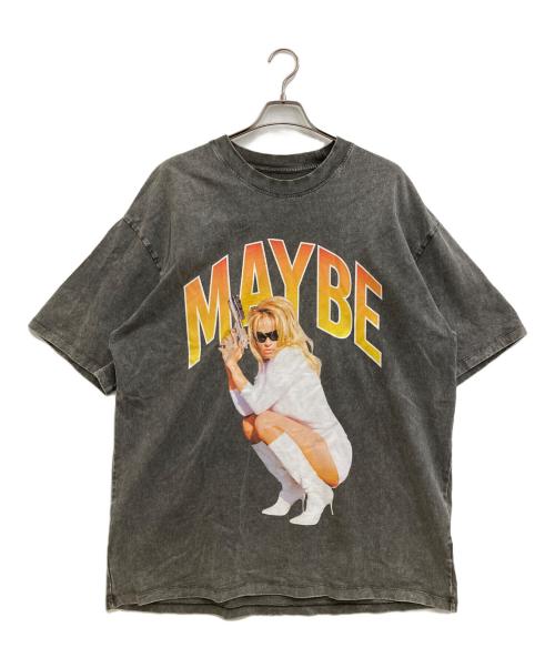 MAYBE TODAY NYC（メイビー トゥデイ）MAYBE TODAY NYC (メイビー トゥデイ) プリントTシャツ グレー サイズ:2XLの古着・服飾アイテム