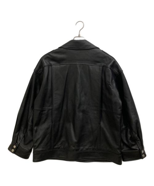 moussy（マウジー）moussy (マウジー) LEATHER OVER RIDERS JACKET ブラック サイズ:FREEの古着・服飾アイテム