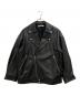 moussy（マウジー）の古着「LEATHER OVER RIDERS JACKET」｜ブラック