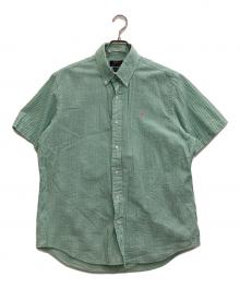 POLO RALPH LAUREN（ポロ・ラルフローレン）の古着「半袖ストライプシャツ」｜グリーン