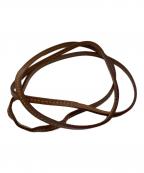 HERMESエルメス）の古着「raniere leather necklace」｜ブラウン