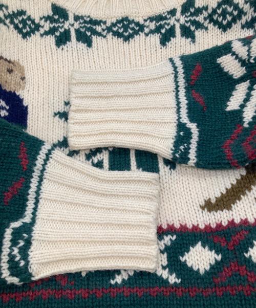 POLO RALPH LAUREN（ポロ・ラルフローレン）POLO RALPH LAUREN (ポロ・ラルフローレン) ポロベアスキーニット ベージュ サイズ:Mの古着・服飾アイテム