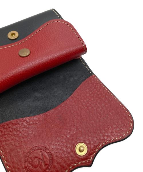 KC's LEATHER CRAFT（ケーシーズ）KC's LEATHER CRAFT (ケーシーズ) カービングレザーミニウォレット ブラックの古着・服飾アイテム