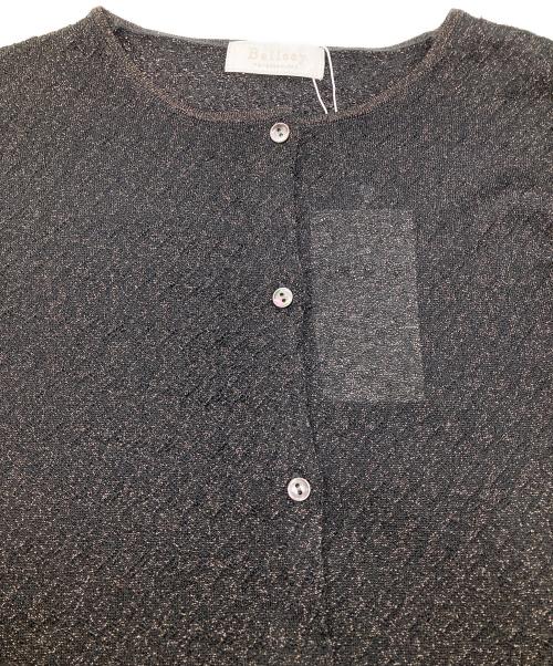 BALLSEY（ボールジィ）BALLSEY (ボールジィ) シアーラメカーディガン ブラック サイズ:Ｓの古着・服飾アイテム