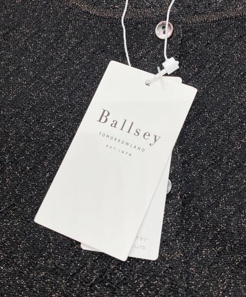 BALLSEY（ボールジィ）BALLSEY (ボールジィ) シアーラメカーディガン ブラック サイズ:Ｓの古着・服飾アイテム