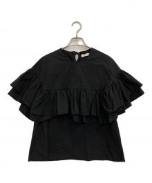 COEL（コエル）の古着「ダブルフリルブラウス シャツ」｜ブラック
