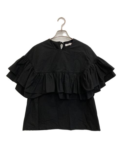 COEL（コエル）COEL (コエル) ダブルフリルブラウス シャツ ブラック サイズ:FREEの古着・服飾アイテム