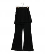 MAISON SPECIALメゾンスペシャル）の古着「Wrap Layered Lace Pants」｜ブラック