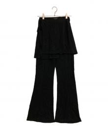 MAISON SPECIAL（メゾンスペシャル）の古着「Wrap Layered Lace Pants」｜ブラック