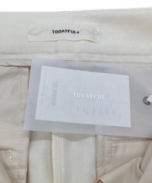 TODAYFUL（トゥデイフル）TODAYFUL (トゥデイフル) Cotton Twill Trousers アイボリー サイズ:36 未使用品の古着・服飾アイテム