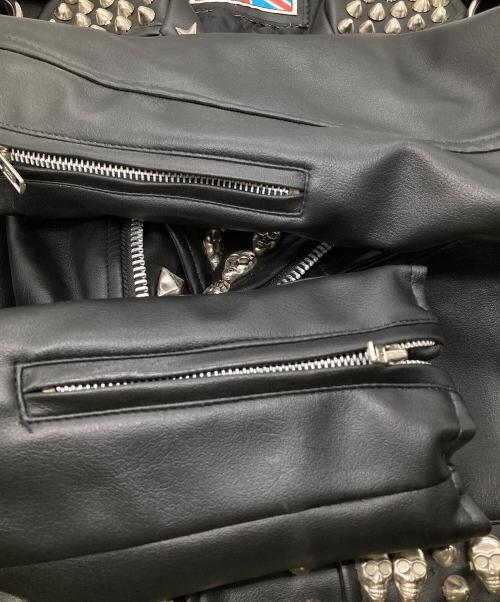 harrys london（ハリーズロンドン）harrys london (ハリーズロンドン) スタッズライダースジャケット ブラック サイズ:記載無しの古着・服飾アイテム