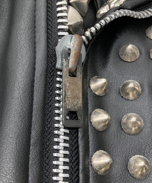 harrys london（ハリーズロンドン）harrys london (ハリーズロンドン) スタッズライダースジャケット ブラック サイズ:記載無しの古着・服飾アイテム