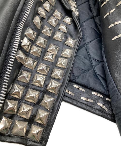 harrys london（ハリーズロンドン）harrys london (ハリーズロンドン) スタッズライダースジャケット ブラック サイズ:記載無しの古着・服飾アイテム
