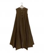YONFAヨンファ）の古着「ノースリーブワンピース」｜ブラウン