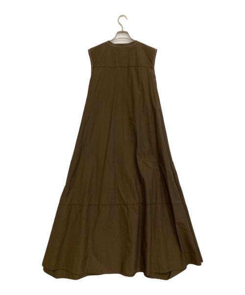 YONFA（ヨンファ）YONFA (ヨンファ) ノースリーブワンピース ブラウン サイズ:Mの古着・服飾アイテム