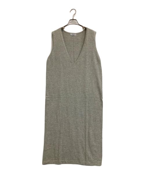 YONFA（ヨンファ）YONFA (ヨンファ) ノースリーブニットワンピース グレー サイズ:Mの古着・服飾アイテム