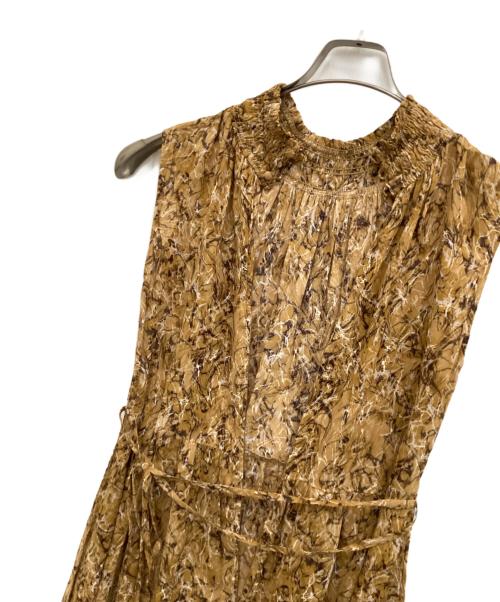 FRAY ID（フレイ アイディー）FRAY ID (フレイ アイディー) ノースリーブワンピース ブラウンの古着・服飾アイテム