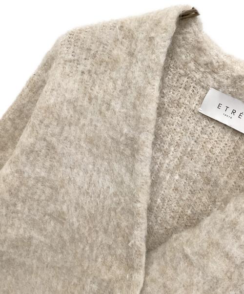 ETRE TOKYO（エトレトウキョウ）ETRE TOKYO (エトレトウキョウ) シェービングニットカーディガン アイボリー サイズ:Fの古着・服飾アイテム