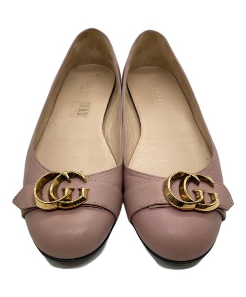 GUCCI（グッチ）GUCCI (グッチ) GGマーモントフラットシューズ ピンク サイズ:35 1/2の古着・服飾アイテム