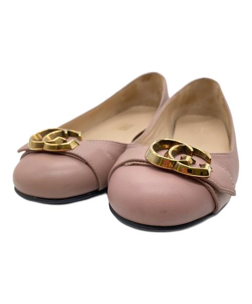GUCCI（グッチ）GUCCI (グッチ) GGマーモントフラットシューズ ピンク サイズ:35 1/2の古着・服飾アイテム