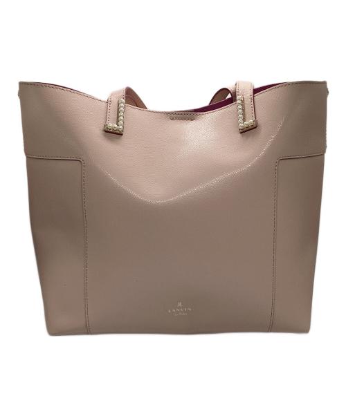 LANVIN en Bleu（ランバンオンブルー）LANVIN en Bleu (ランバンオンブルー) トートバッグ ピンクの古着・服飾アイテム