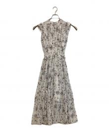 Snidel（スナイデル）の古着「Sustainaフリルプリントワンピース」｜ホワイト