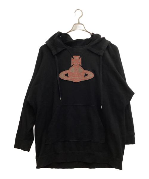 Vivienne Westwood RED LABEL（ヴィヴィアンウエストウッドレッドレーベル）Vivienne Westwood RED LABEL (ヴィヴィアンウエストウッドレッドレーベル) フェルトオーブパッチデザインパーカー ブラック サイズ:00の古着・服飾アイテム