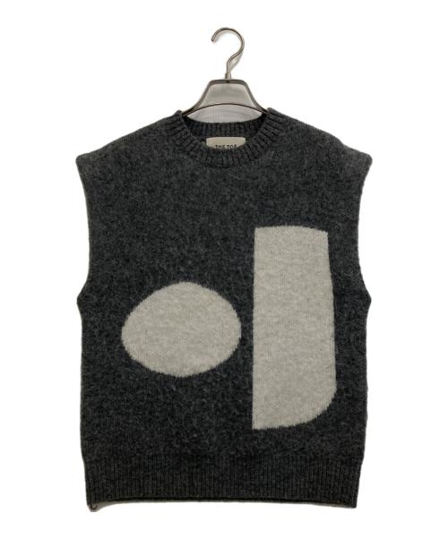 THE TOE（ザ・トゥー）the toe (ザ・トゥー) ニットベスト グレー サイズ:Sの古着・服飾アイテム