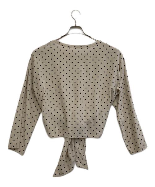 THIRD MAGAZINE（サードマガジン）THIRD MAGAZINE (サードマガジン) 水玉柄カットソー ベージュ サイズ:SIZE 9の古着・服飾アイテム