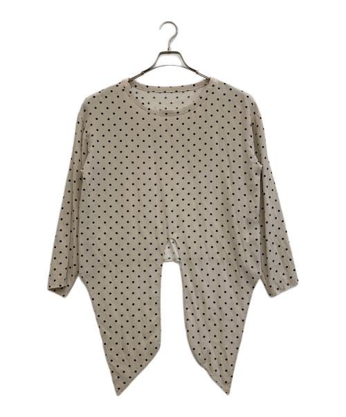 THIRD MAGAZINE（サードマガジン）THIRD MAGAZINE (サードマガジン) 水玉柄カットソー ベージュ サイズ:SIZE 9の古着・服飾アイテム