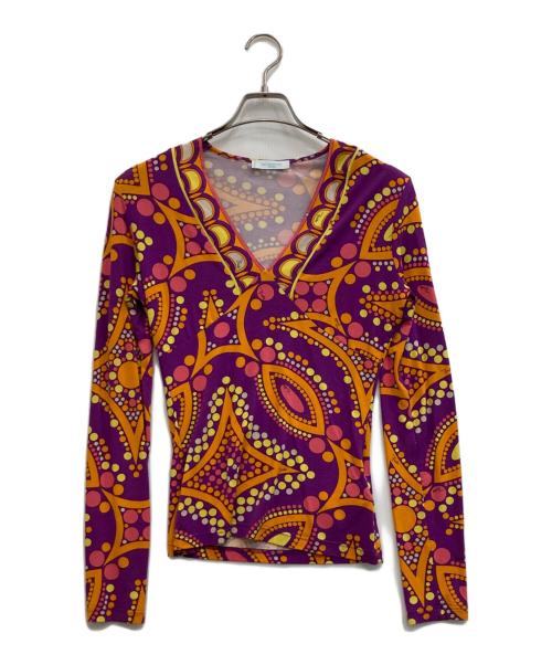 Emilio Pucci（エミリオ プッチ）Emilio Pucci (エミリオ プッチ) 総柄カットソー パープル サイズ:Sの古着・服飾アイテム