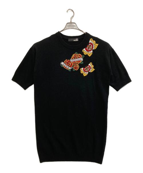 LOVE MOSCHINO（ラブモスキーノ）LOVE MOSCHINO (ラブモスキーノ) カシミヤ混ニットワンピース ブラック サイズ:Fの古着・服飾アイテム