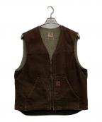 CarHarttカーハート）の古着「裏ボアダックベスト」｜ブラウン
