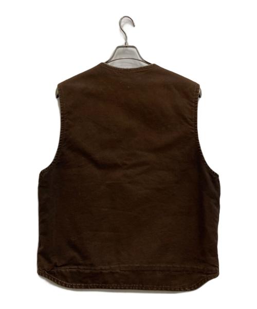 CarHartt（カーハート）CarHartt (カーハート) 裏ボアダックベスト ブラウン サイズ:Lの古着・服飾アイテム