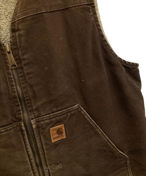 CarHartt（カーハート）CarHartt (カーハート) 裏ボアダックベスト ブラウン サイズ:Lの古着・服飾アイテム