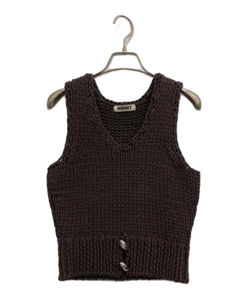 NKNIT（ンニット）NKNIT (ンニット) ニットベスト ブラウン サイズ:1の古着・服飾アイテム