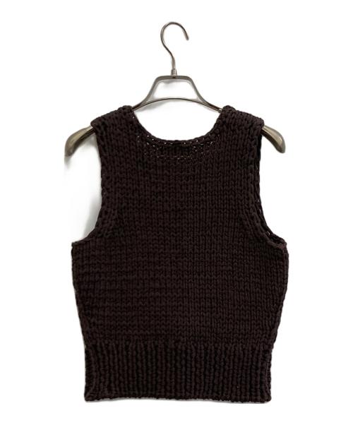 NKNIT（ンニット）NKNIT (ンニット) ニットベスト ブラウン サイズ:1の古着・服飾アイテム