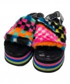 UGGアグ）の古着「ディスコチェック スライドサンダル」｜ブラック