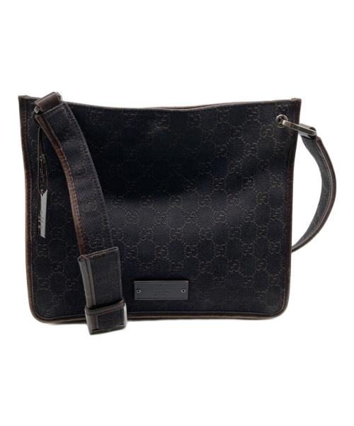 GUCCI（グッチ）GUCCI (グッチ) キャンバスショルダーバッグ ブラウンの古着・服飾アイテム